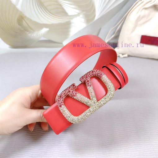 4.0cm Valentino new belt, double-sided top layer cowhide material, length 75.80.85.90.95.100 n8hlbx9y - Image 4
