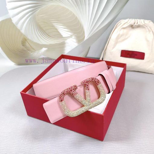 4.0cm Valentino new belt, double-sided top layer cowhide material, length 75.80.85.90.95.100 six84jwz - Image 6