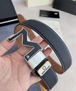 Montblanc Montblanc ️ Belt and beltHanging buckle, new original classic boutique leather let 0w70ooii