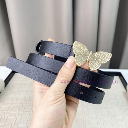 Dior 24 Early Spring New C D Buckle Brass 🦋 Cowhide belt classic forever 2.0cm mjkgnoed - Image 5