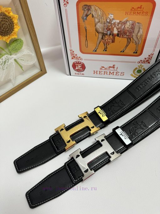 Hermes Hermès  Material: Leather Belt with 100% Head Layer. The leather belt is guaranteed t l8t643dl - Image 2