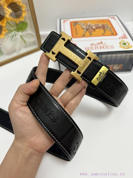 Hermes Hermès  Material: Leather Belt with 100% Head Layer. The leather belt is guaranteed t nm5js5sg - Image 5