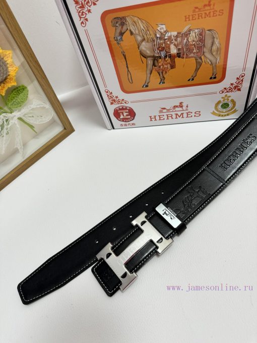 Hermes Hermès  Material: Leather Belt with 100% Head Layer. The leather belt is guaranteed t l8t643dl - Image 9
