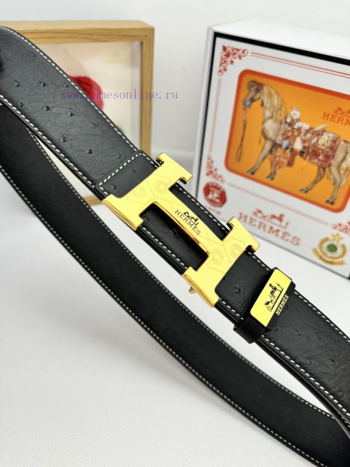 Hermes Hermès  Material: Leather Belt with 100% Head Layer. The leather belt is guaranteed t siku93za - Image 8