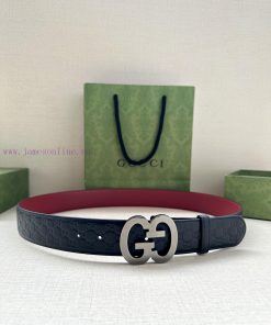 Width 4.0cm Gucci interlocking double G steel buckle, derived from modern style collection d 9j27ezoe