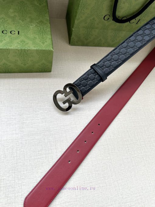 Width 4.0cm Gucci interlocking double G steel buckle, derived from modern style collection d 9j27ezoe - Image 4