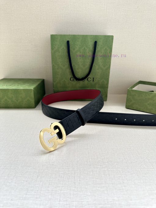 Width 4.0cm Gucci interlocking double G steel buckle, derived from modern style collection d 9j27ezoe - Image 5