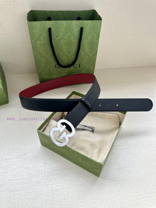 Width 4.0cm Gucci interlocking double G steel buckle, derived from modern style collection d vkmhnvgu - Image 3