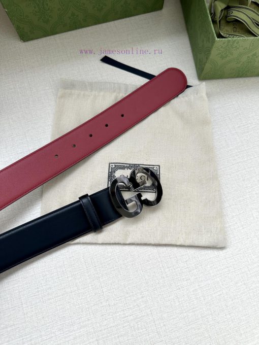 Width 4.0cm Gucci interlocking double G steel buckle, derived from modern style collection d vkmhnvgu - Image 5