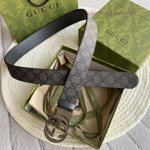 GucciGucci new style, double-sided imported original cowhide, paired with high-quality rotat c70maz0k