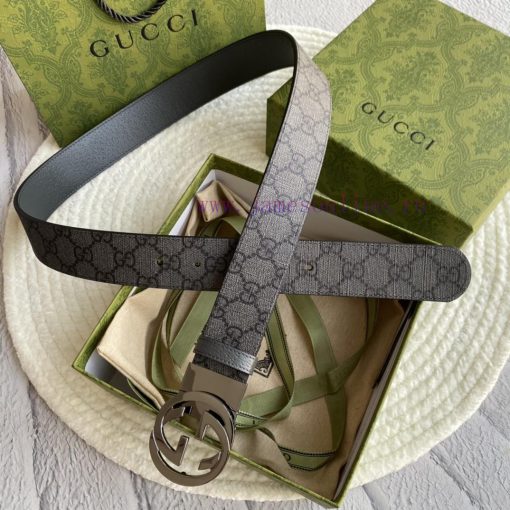 GucciGucci new style, double-sided imported original cowhide, paired with high-quality rotat c70maz0k - Image 2