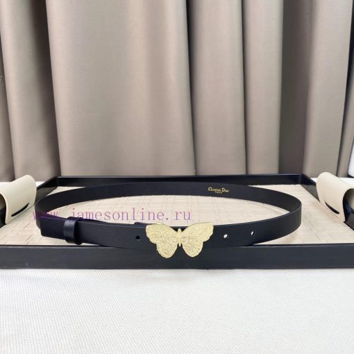 Dior 24 Early Spring New C D Buckle Brass 🦋 Cowhide belt classic forever 2.0cm m7dx5x27 - Image 2