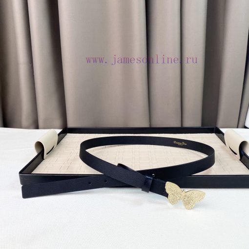 Dior 24 Early Spring New C D Buckle Brass 🦋 Cowhide belt classic forever 2.0cm m7dx5x27 - Image 3