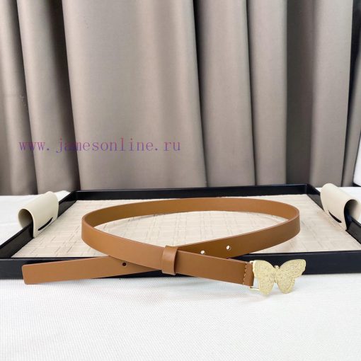 Dior 24 Early Spring New C D Buckle Brass 🦋 Cowhide belt classic forever 2.0cm m3msdas0 - Image 3