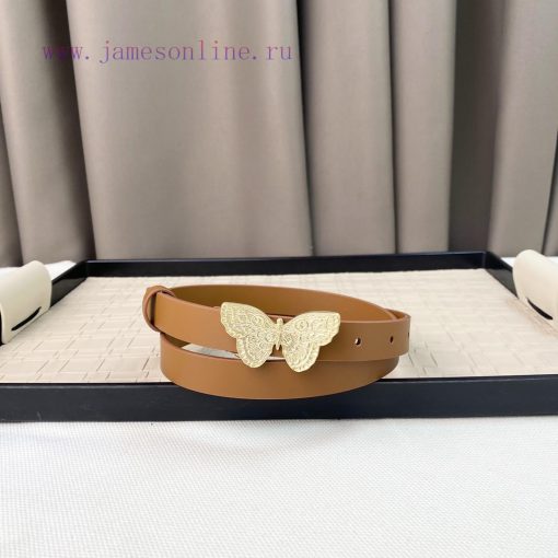 Dior 24 Early Spring New C D Buckle Brass 🦋 Cowhide belt classic forever 2.0cm m3msdas0 - Image 4