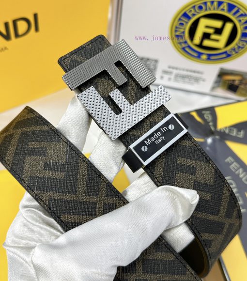Belt FENDI Fendi ReproductionThe waistband is made of 100% top layer cowhide, ensuring a dou hbf6n3lp - Image 8