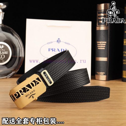 Complete setPradaBuckle material: Two tone pure steel buckleThe front of the belt is made of wtdfgyur - Image 4