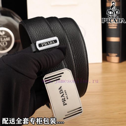 Complete setPradaBuckle material: Two tone pure steel buckleThe front of the belt is made of scrx51xx - Image 7