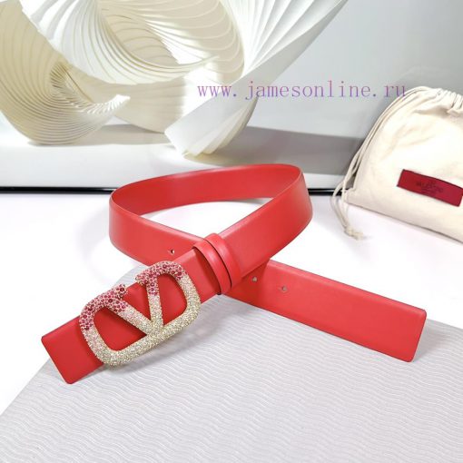 4.0cm Valentino new belt, double-sided top layer cowhide material, length 75.80.85.90.95.100 r84miy1b - Image 5