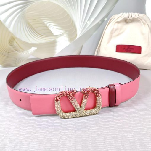 4.0cm Valentino new belt, double-sided top layer cowhide material, length 75.80.85.90.95.100 1iw2fjcc