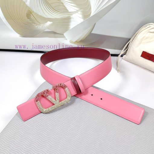 4.0cm Valentino new belt, double-sided top layer cowhide material, length 75.80.85.90.95.100 1iw2fjcc - Image 5