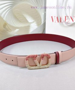 4.0cm Valentino new belt, double-sided top layer cowhide material, length 75.80.85.90.95.100 dh9d7u7a