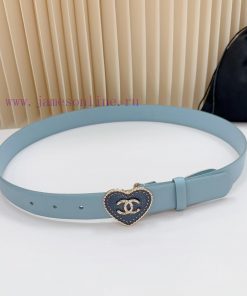 3.0cm Chanel new belt, double-sided top layer cowhide material, length. 758.80.85.90.95.100 20iqelaf