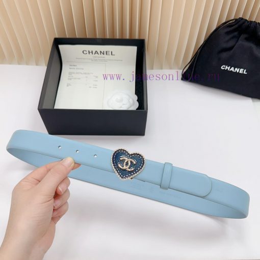 3.0cm Chanel new belt, double-sided top layer cowhide material, length. 758.80.85.90.95.100 20iqelaf - Image 4