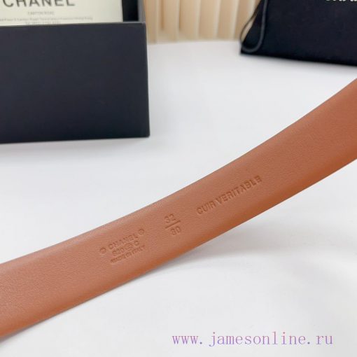 3.0cm Chanel new belt, double-sided top layer cowhide material, length. 758.80.85.90.95.100 lnlrxze0 - Image 8