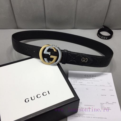 G U C C I spot shot, original mold, exquisite copper buckle, double-sided cowhide with body, 31gul6nv