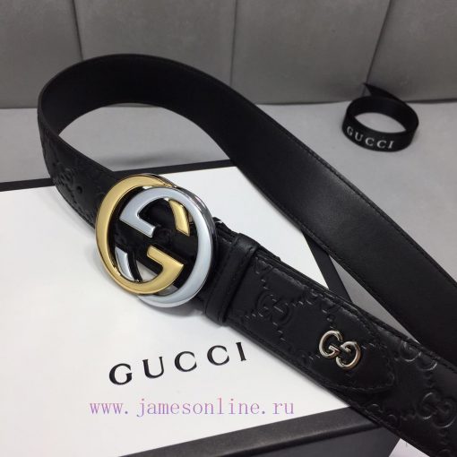 G U C C I spot shot, original mold, exquisite copper buckle, double-sided cowhide with body, 31gul6nv - Image 3