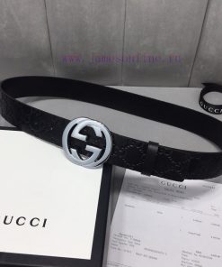 G U C C I original leather embossed lining with calf leather sole, double G premium buckle w e9sia1lw
