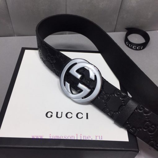 G U C C I original leather embossed lining with calf leather sole, double G premium buckle w e9sia1lw - Image 3
