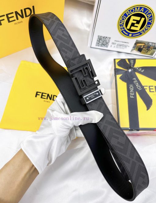 Belt FENDI Fendi ReproductionThe waistband is made of 100% cowhide, ensuring a double-layer 6zokderm - Image 7