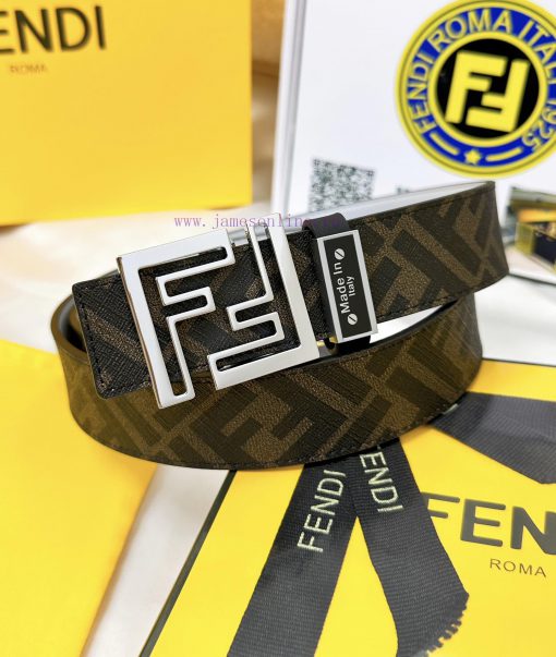 Belt FENDI Fendi ReproductionThe waistband is made of 100% cowhide, ensuring a double-layer rfn49nfz - Image 7