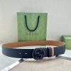 The width of the GUCCI series is 4.0cm, and the iconic double G steel buckle logo has been r au13eife