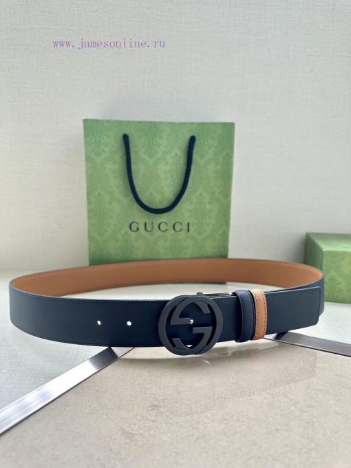 The width of the GUCCI series is 4.0cm, and the iconic double G steel buckle logo has been r au13eife