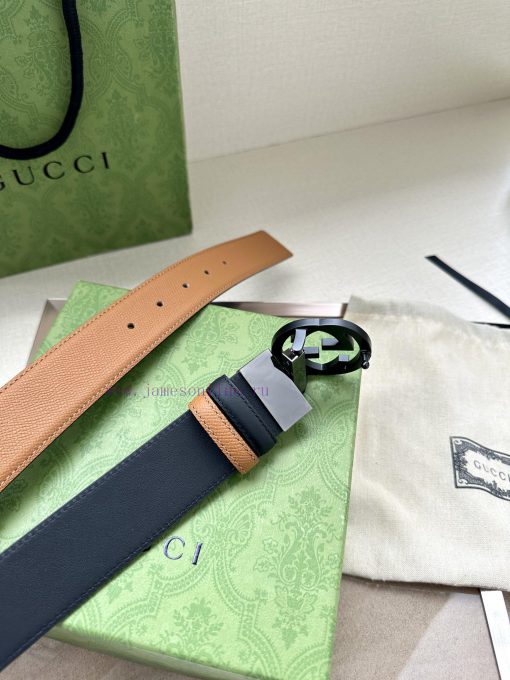 The width of the GUCCI series is 4.0cm, and the iconic double G steel buckle logo has been r au13eife - Image 3