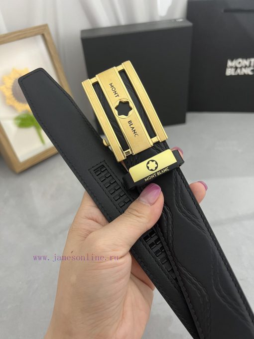 Montblanc Automatic BeltMaterial: Leather Belt with 100% Head Layer. The leather belt is gua dhnyvrm1 - Image 6