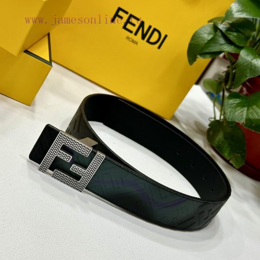FENDL 40MM wide double-sided original calf leather with a single ruthenium palladium plated 65ti8qmx