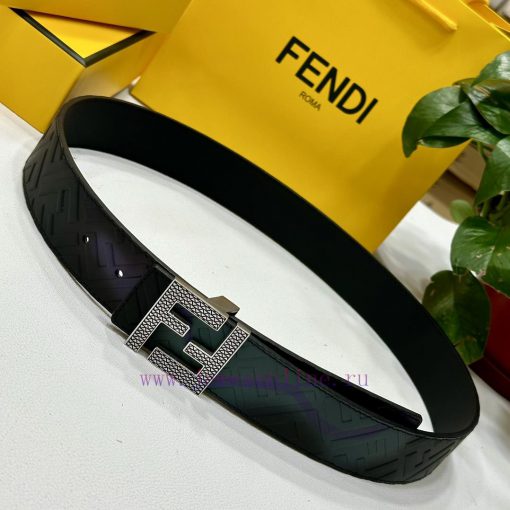 FENDL 40MM wide double-sided original calf leather with a single ruthenium palladium plated 65ti8qmx - Image 4