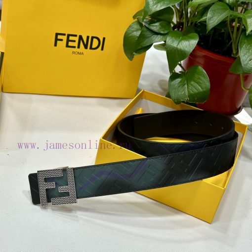FENDL 40MM wide double-sided original calf leather with a single ruthenium palladium plated 65ti8qmx - Image 5