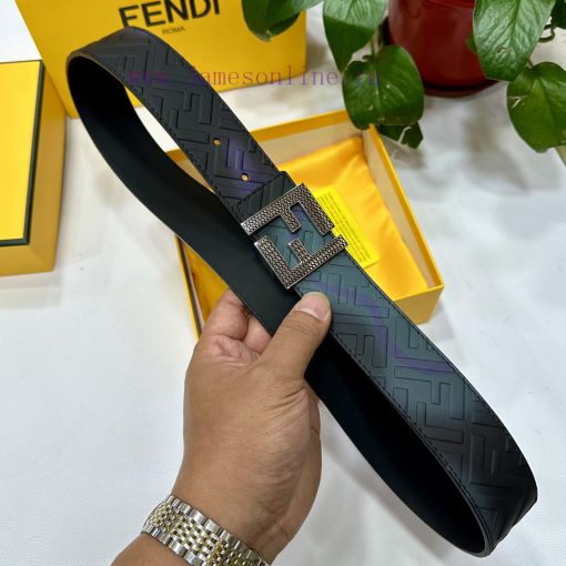 FENDL 40MM wide double-sided original calf leather with a single ruthenium palladium plated 65ti8qmx - Image 7