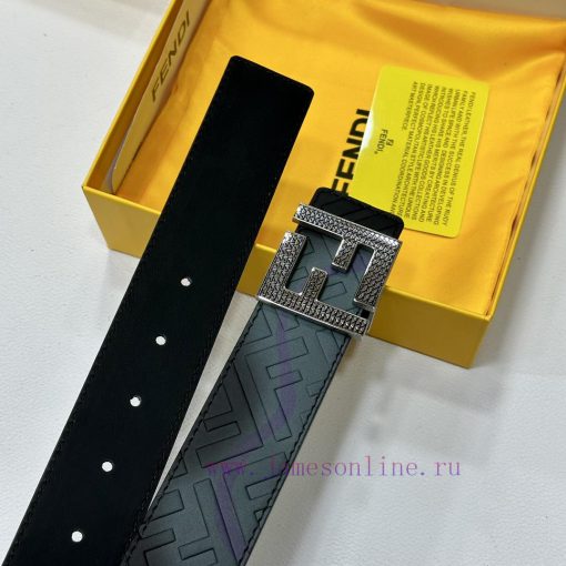 FENDL 40MM wide double-sided original calf leather with a single ruthenium palladium plated 65ti8qmx - Image 8