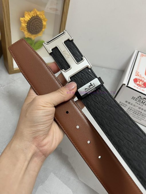 Hermes Hermès  Material: Leather Belt with 100% Head Layer. The leather belt is guaranteed t jilk80aa - Image 9