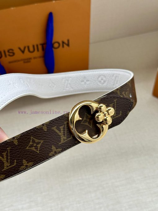 3.0-wide LV Flowergram Round double-sided belt interprets Louis Vuitton's classic elements f xf8zk650 - Image 3