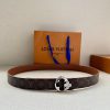 3.0-wide LV Flowergram Round double-sided belt interprets Louis Vuitton's classic elements f 1bq5v5bp