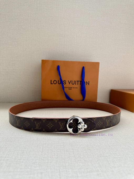 3.0-wide LV Flowergram Round double-sided belt interprets Louis Vuitton's classic elements f 1bq5v5bp - Image 2