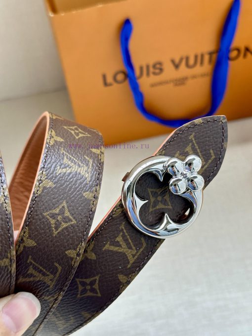 3.0-wide LV Flowergram Round double-sided belt interprets Louis Vuitton's classic elements f 1bq5v5bp - Image 4