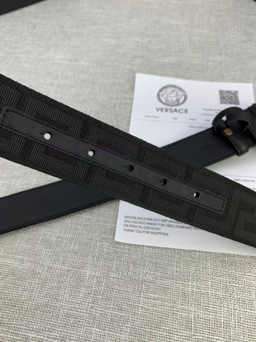 P Width 4.0cm Versace This canvas patterned leather waistband is adorned with the iconic Ver 1yfbozq7 - Image 7